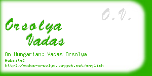 orsolya vadas business card